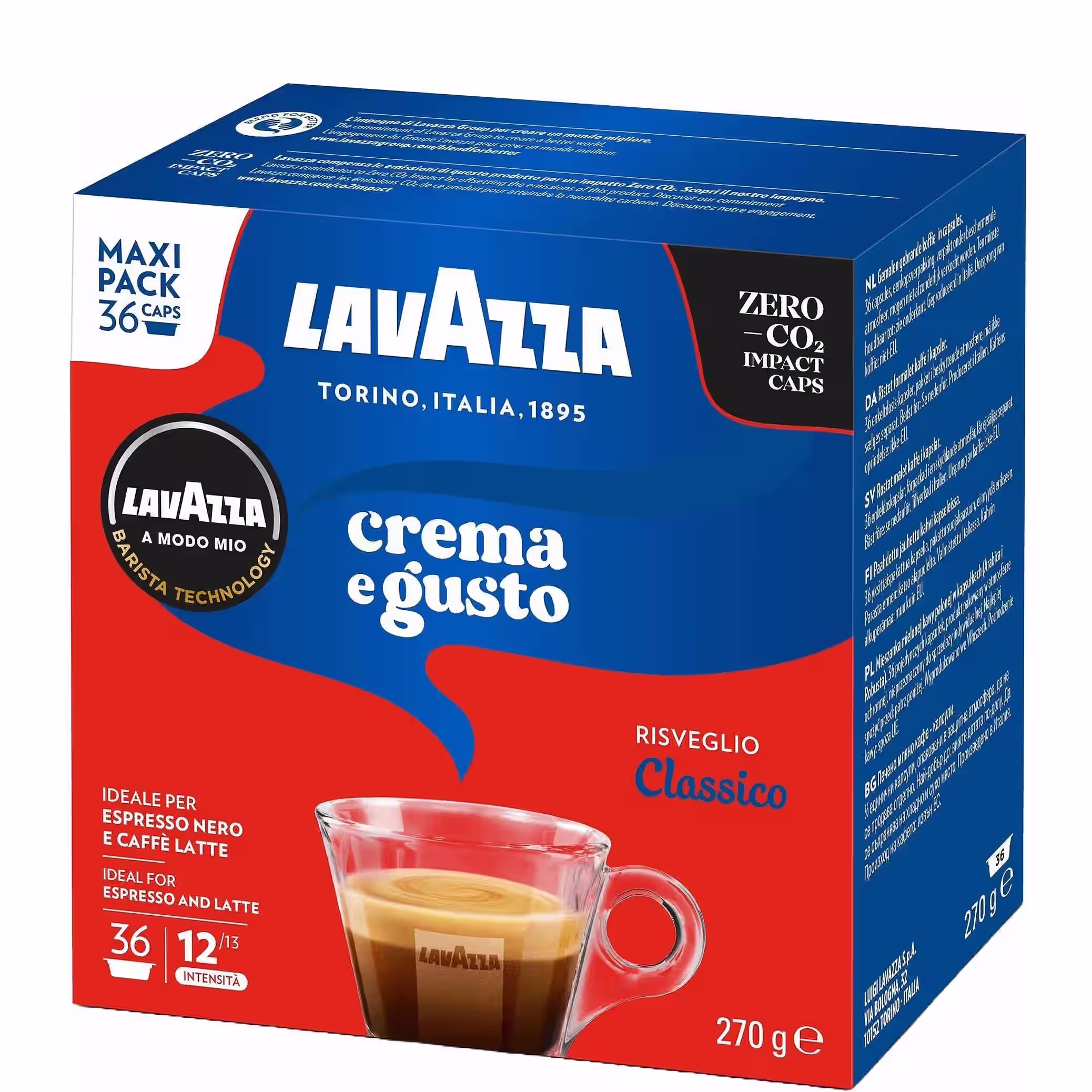 Кафе Lavazza Crema e Gusto Maxi - капсули A Modo Mio 36 бр.