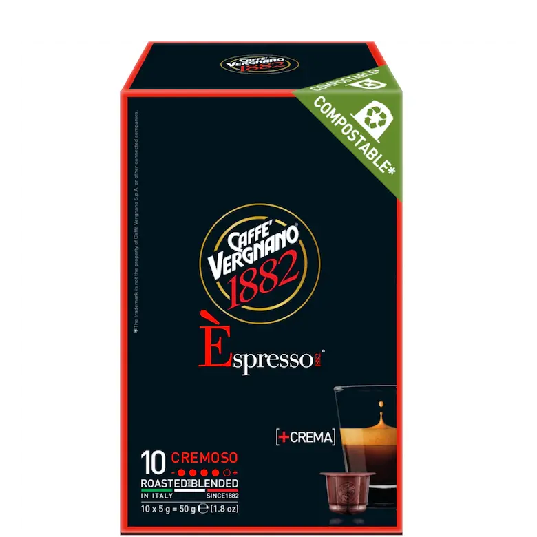Кафе Vergnano 1882 Cremoso - капсули Nespresso 10 бр.