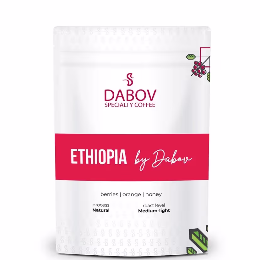 Спешълти кафе DABOV Етиопия by Dabov 100% Арабика с плодов вкус - на зърна 200,8 гр.