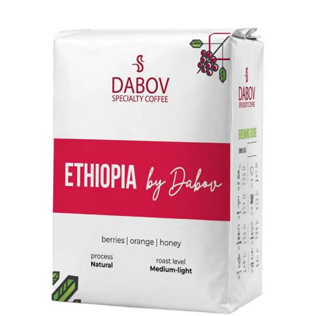 Спешълти кафе DABOV Етиопия by Dabov 100% Арабика с плодов вкус - на зърна 1 кг.