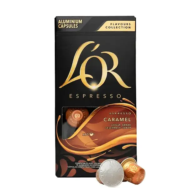 Кафе L'OR Flavours Caramel 100% Arabica - капсули Nespresso 10 бр.