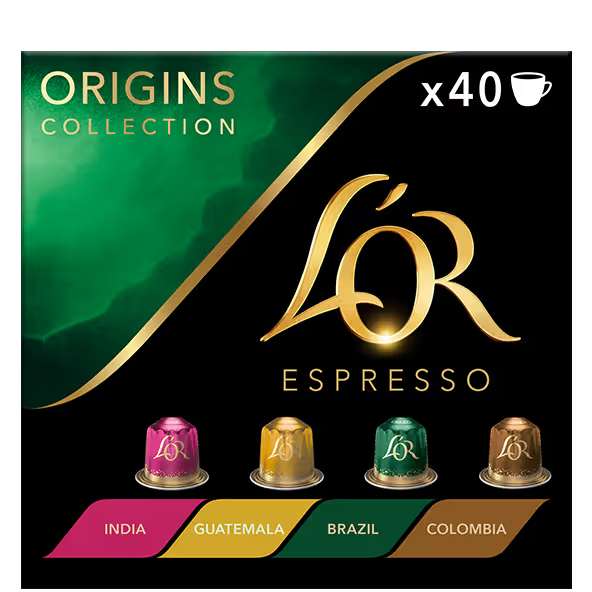 Кафе L'OR Variety Pack - капсули Nespresso 40 бр. - 4 кутии по 10 капсули различни вкусове