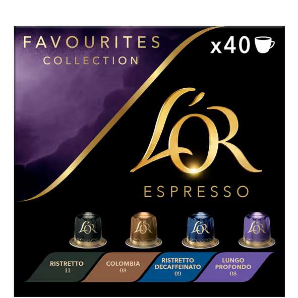 Кафе L'OR Variety Pack - капсули Nespresso 40 бр. - 4 кутии по 10 капсули различни вкусове