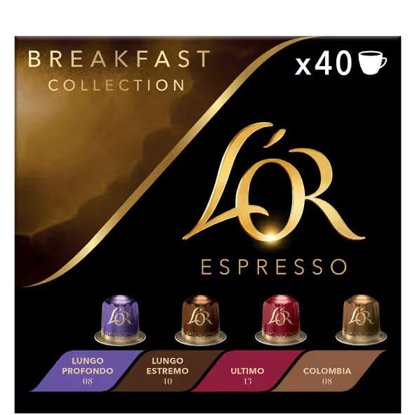 Кафе L'OR Variety Pack - капсули Nespresso 40 бр. - 4 кутии по 10 капсули различни вкусове