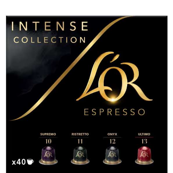 Кафе L'OR Variety Pack - капсули Nespresso 40 бр. - 4 кутии по 10 капсули различни вкусове