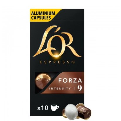 Кафе L'OR Espresso Forza - капсули Nespresso 10 бр.