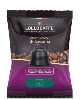 Кафе Lollo Passione Dolce Dek БЕЗ КОФЕИН - капсули Dolce Gusto 50 бр.