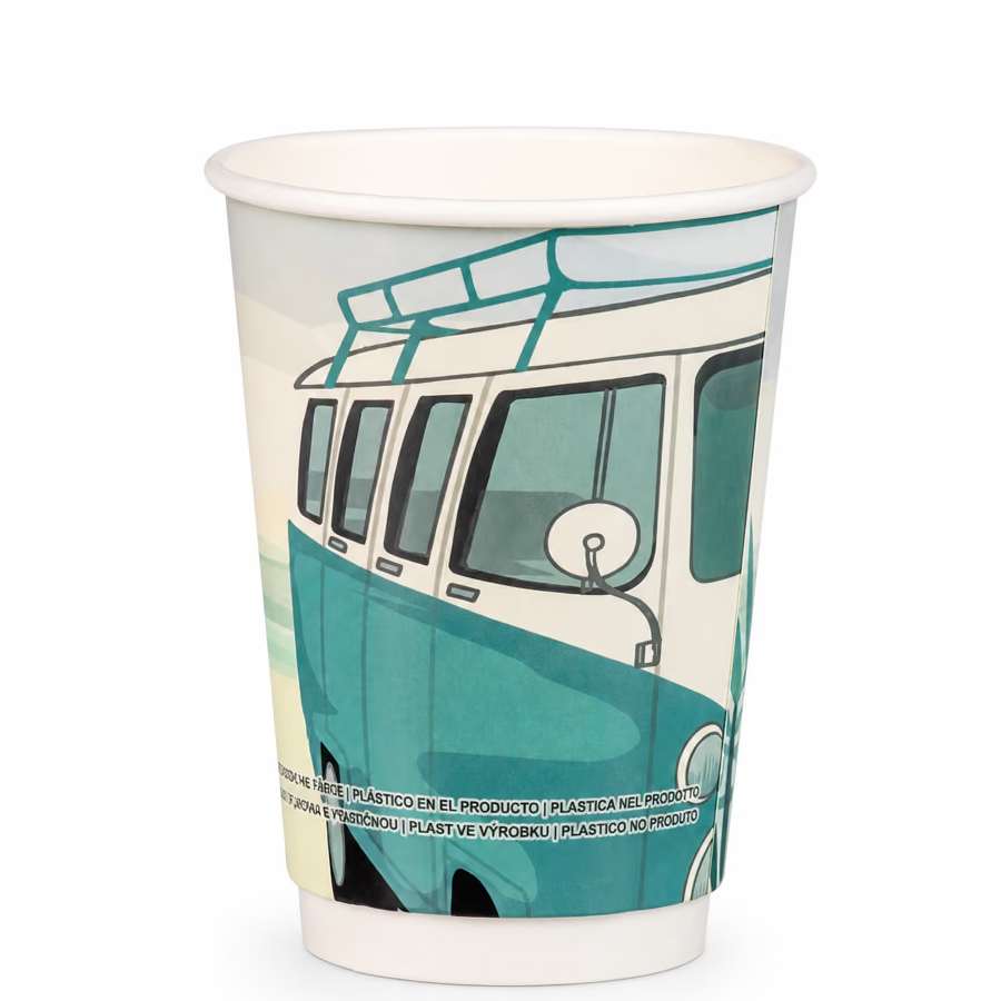 Картонени чаши VAN DESIGN за топли и за студени напитки - двустенни 350 мл (12 oz) 25 бр.