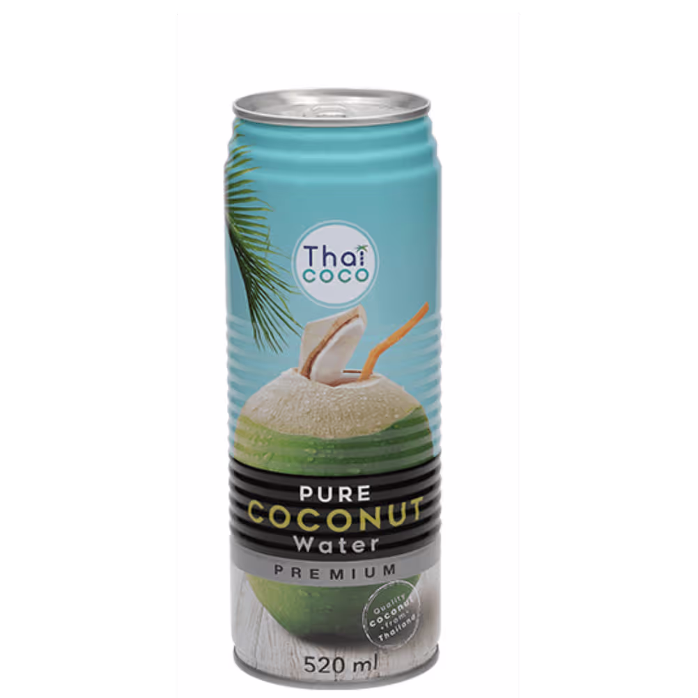 Кокосова вода Thai Coco С ПАРЧЕНЦА ПЛОД - кен 0.52л.