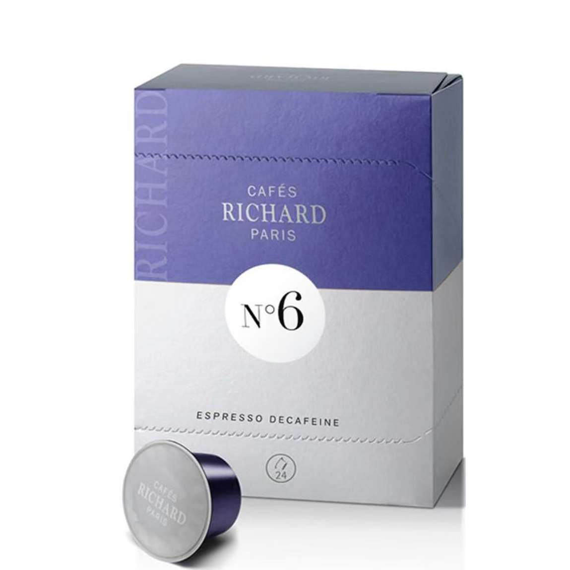Спешълти кафе Cafés Richard № 6 БЕЗ КОФЕИН 100 % Арабика - капсули Ventura 24 бр.