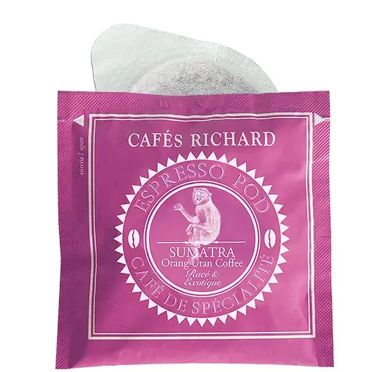 Спешълти кафе Cafés Richard Суматра Манделинг 100 % Арабика - падове дози ESE 44 mm 25 бр.