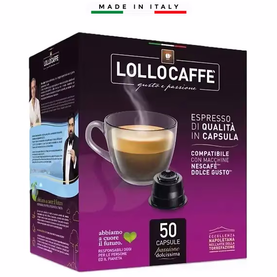 Кафе Lollo Passione Dolce Dek БЕЗ КОФЕИН - капсули Dolce Gusto 50 бр.