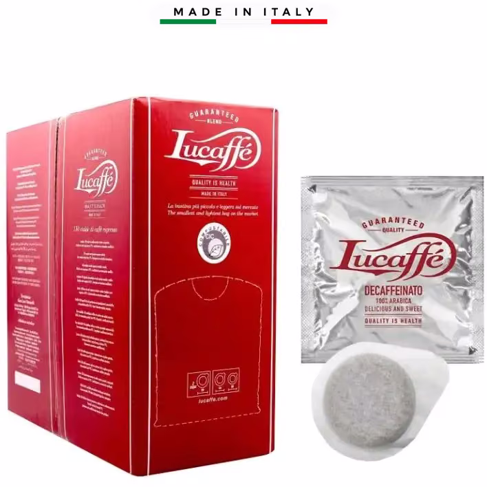 Кафе LUCAFFE DECAFFEINATO БЕЗ КОФЕИН дози ESE 44mm. 150 бр.