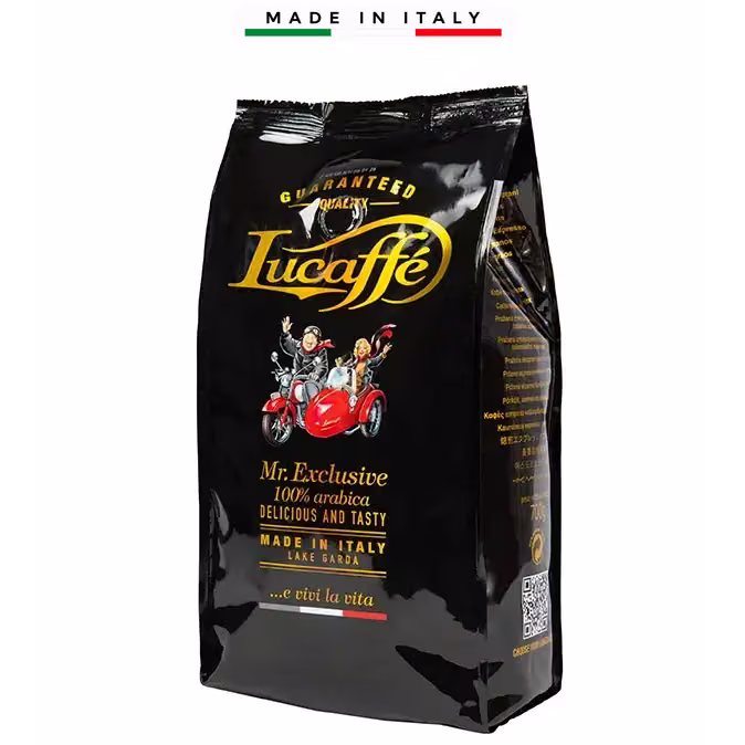 Кафе LUCAFFE’ MR. EXCLUSIVE 100% Arabica на зърна 700 гр.