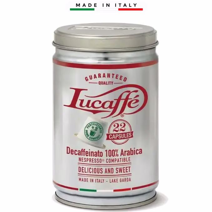 Кафе LUCAFFE DECAFFENATO БЕЗ КОФЕИН - капсули Nespresso 22 бр.