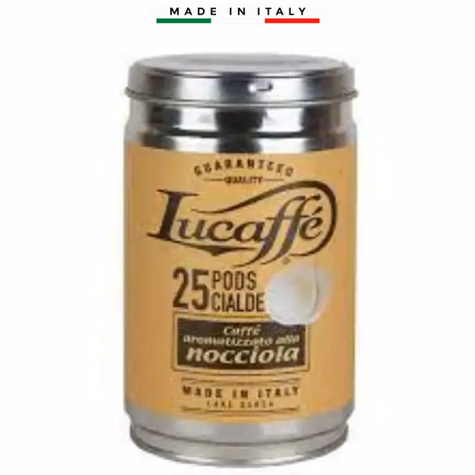 Кафе LUCAFFE NOCCIOLA 100% Arabica С АРОМАТ НА ЛЕШНИК дози ESE 44mm. 25 бр.