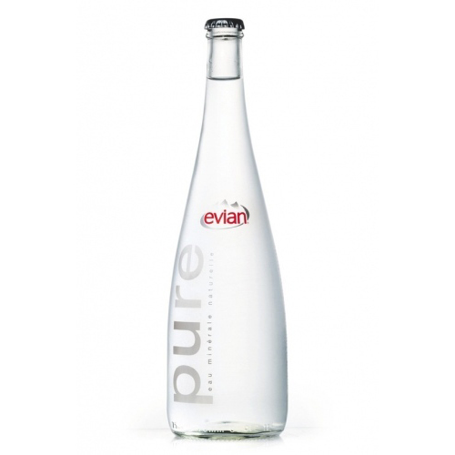 Evian Mineral water - glass bottle 0.75l.