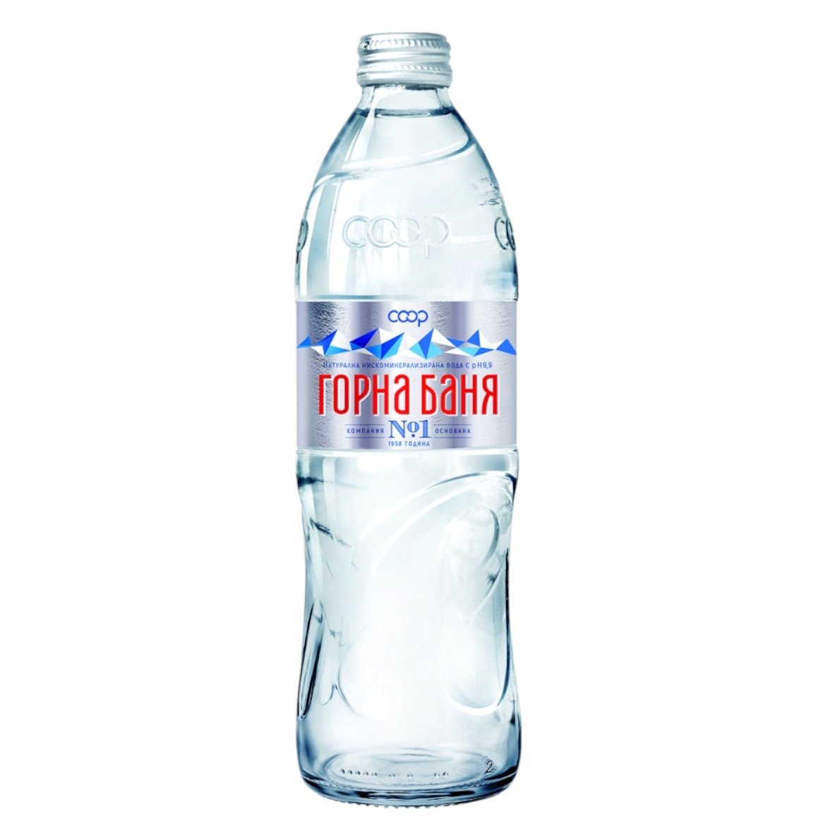 Gorna Bania Mineral water – glass bottle – 0.5l. (White label)
