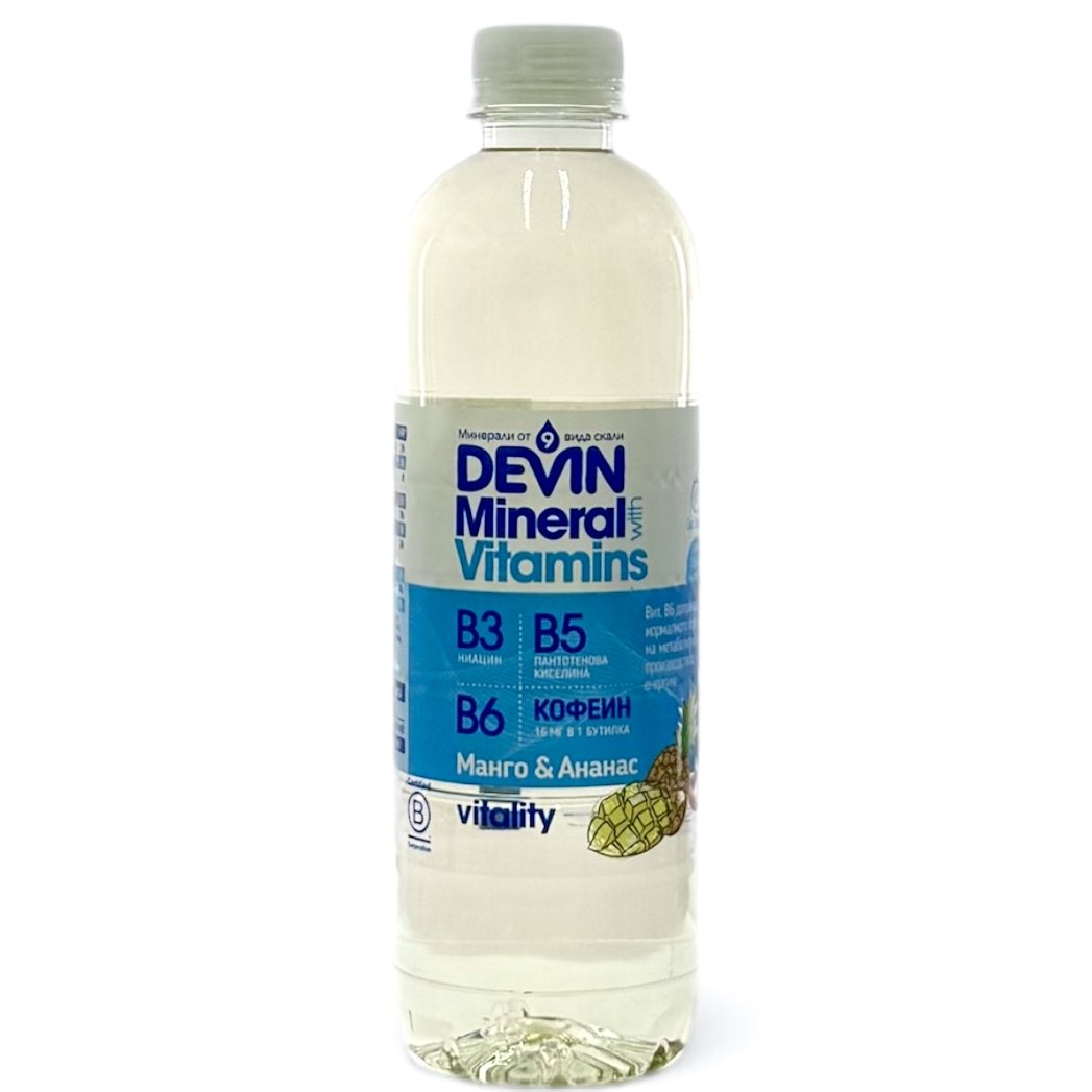 Devin VITAMIN WATER IMMUNITY Mango & Pineapple 0.425l.