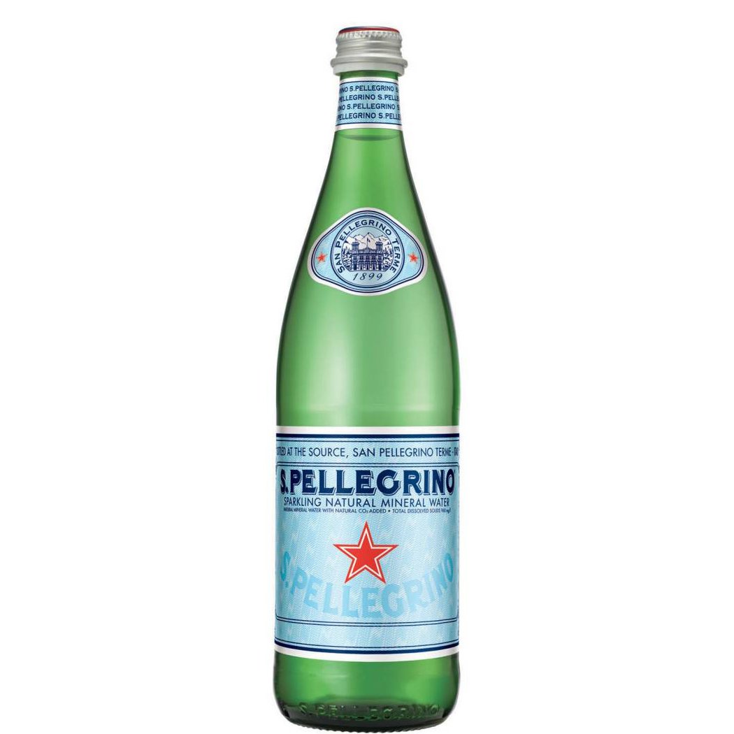 S. Pellegrino Sparkling water – glass bottle – 0.75l.