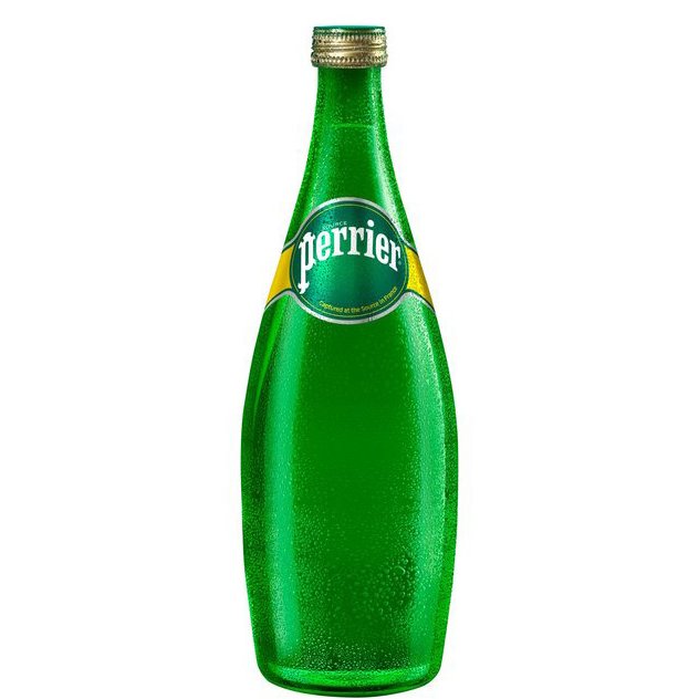 Perrier Sparkling water – glass bottle – 0.75l.