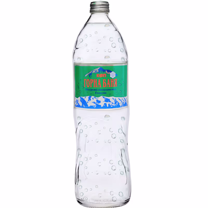 Gorna Bania Sparkling water – glass bottle – 1.000l.
