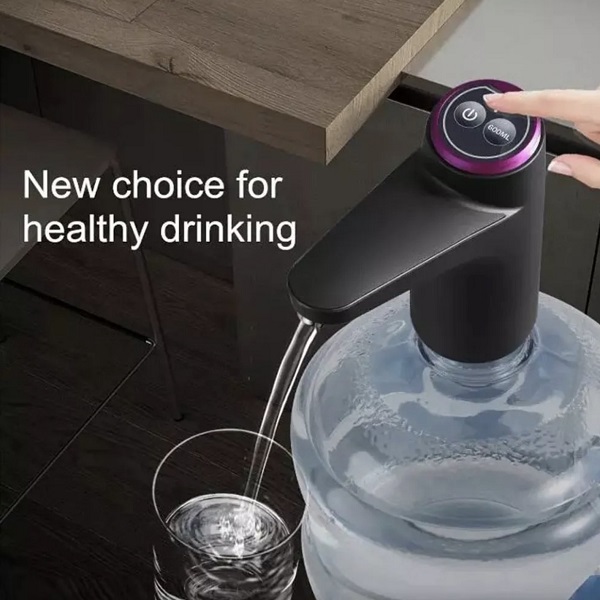 Electric water pump Titanium Purple compatible with 19l. bottles