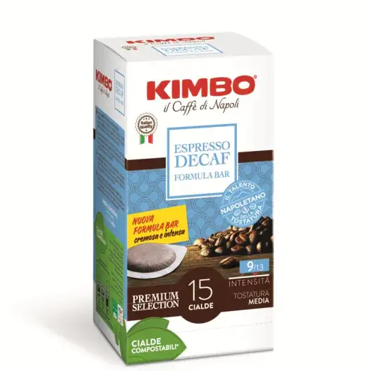 Кафе KIMBO DECAFF БЕЗ КОФЕИН -  дози ESE 44mm. 15 бр.